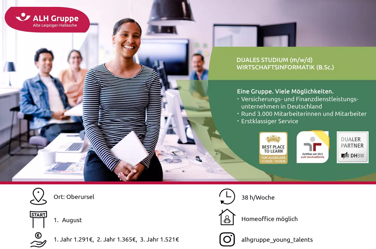Duales Studium (m/w/d) Wirtschaftsinformatik (B. Sc.)