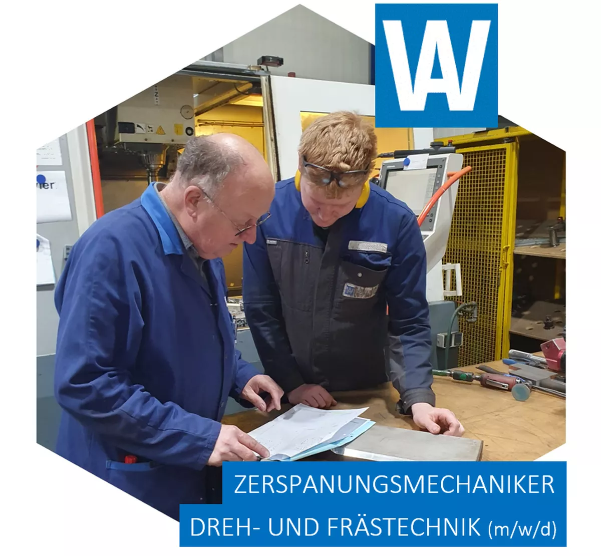 Azubis und Meister Zerspanung