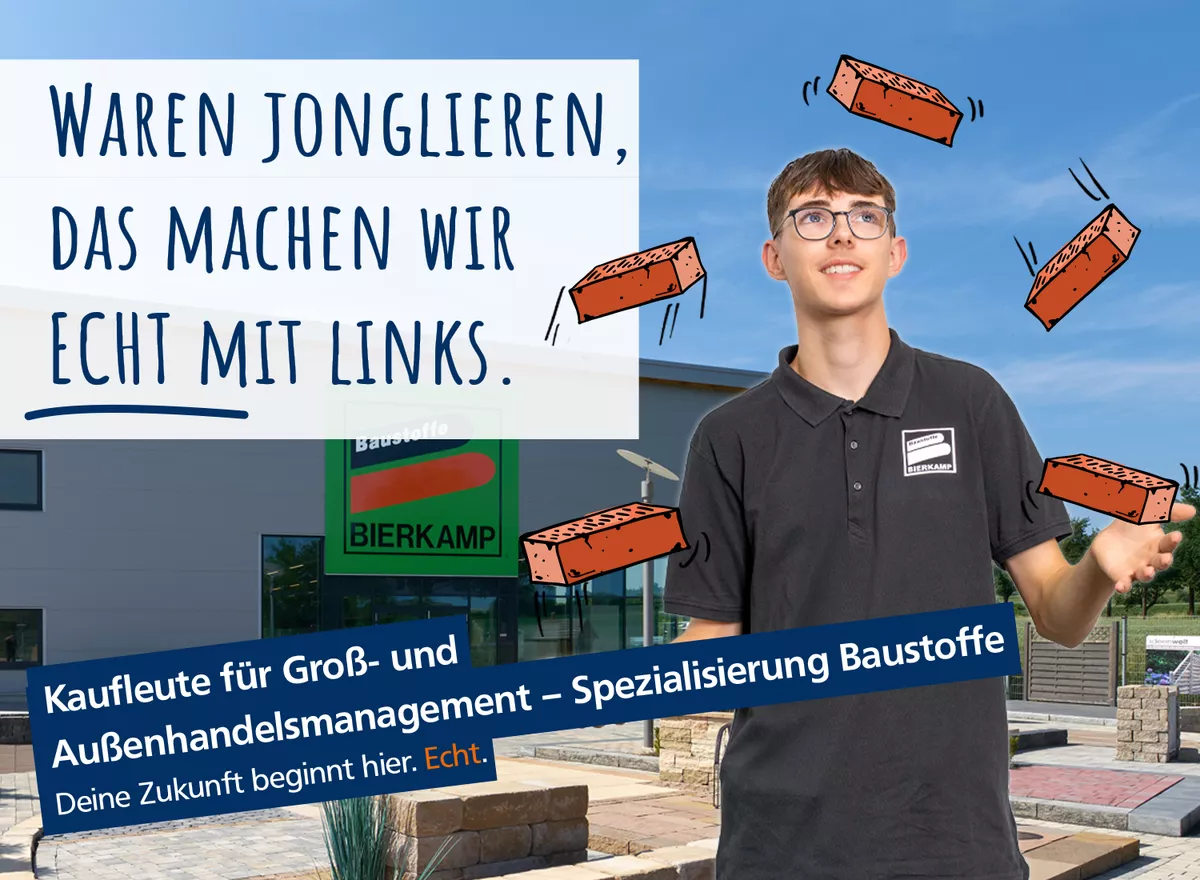 Ausbildung zum Kaufmann für Groß- und Außenhandelsmanagement (m/w/d) Spezialisierung Baustoffkaufmann