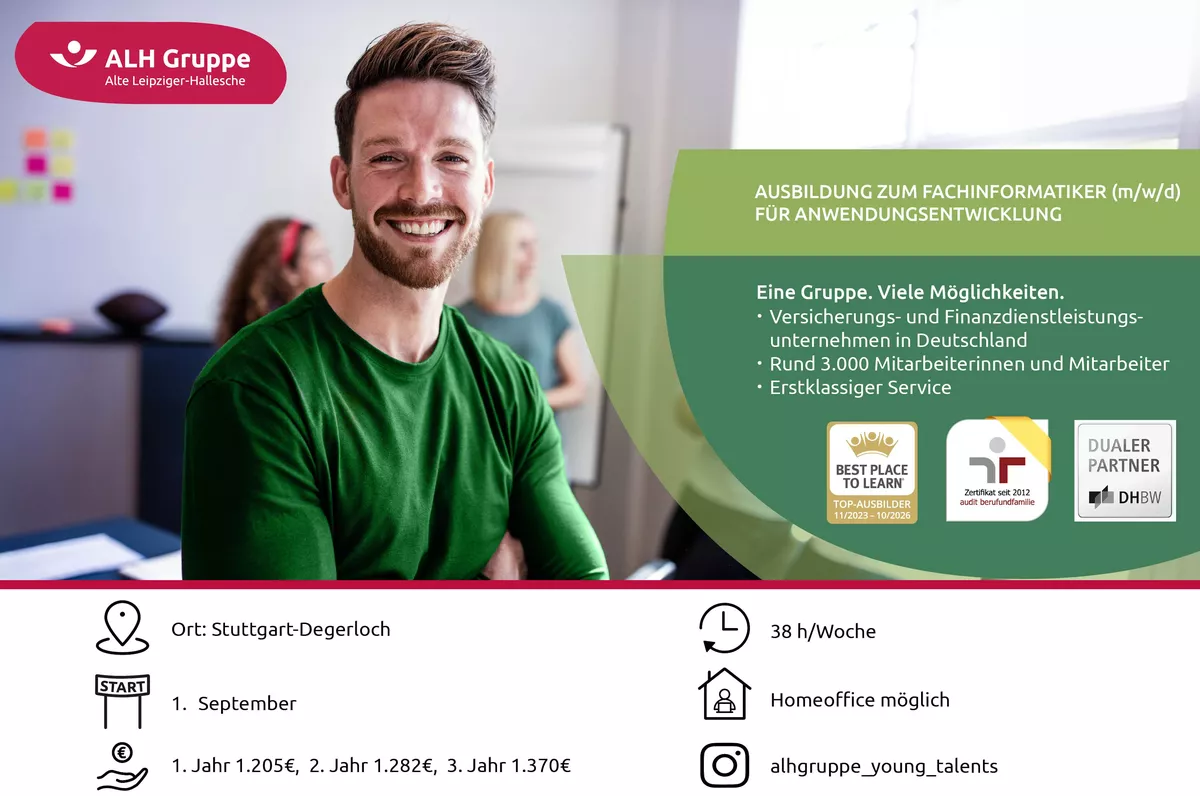 Ausbildung zum Fachinformatiker (m/w/d) für Anwendungsentwicklung