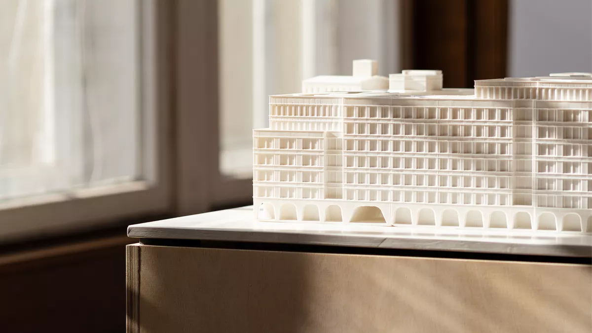 Model für die Ausstellung 