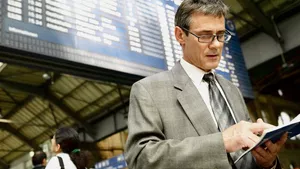 Touristikassistent bei der Arbeit