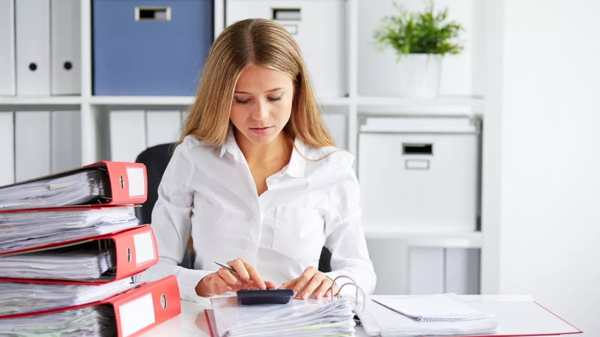 Beamte in der Allgemeinen Inneren Verwaltung (mittlerer nichttechnischer Dienst) bei der Arbeit