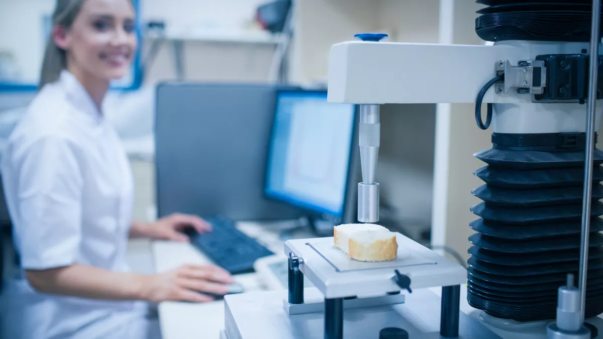 Lebensmitteltechnologen arbeiten beispielsweise im Labor.