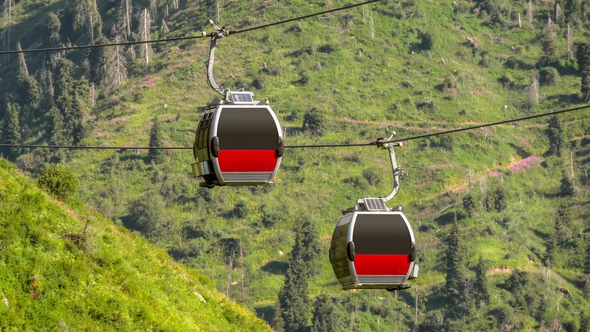 Seilbahn in Südtirol.