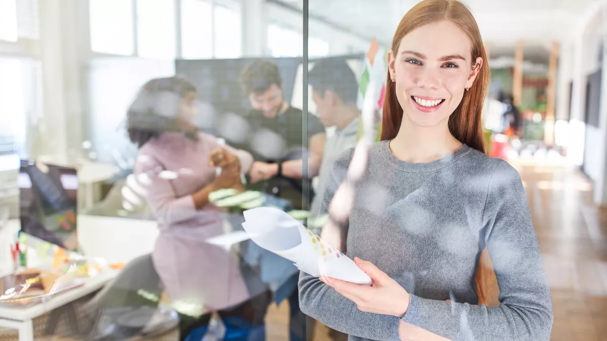 Volontärin bei der Arbeit