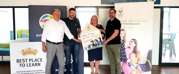 AUBI-plus unterstützt Ronald McDonald Haus Bad Oeynhausen