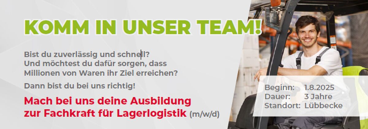 Ausbildung Fachkraft für Lagerlogistik