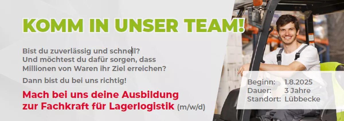 Ausbildung Fachkraft für Lagerlogistik