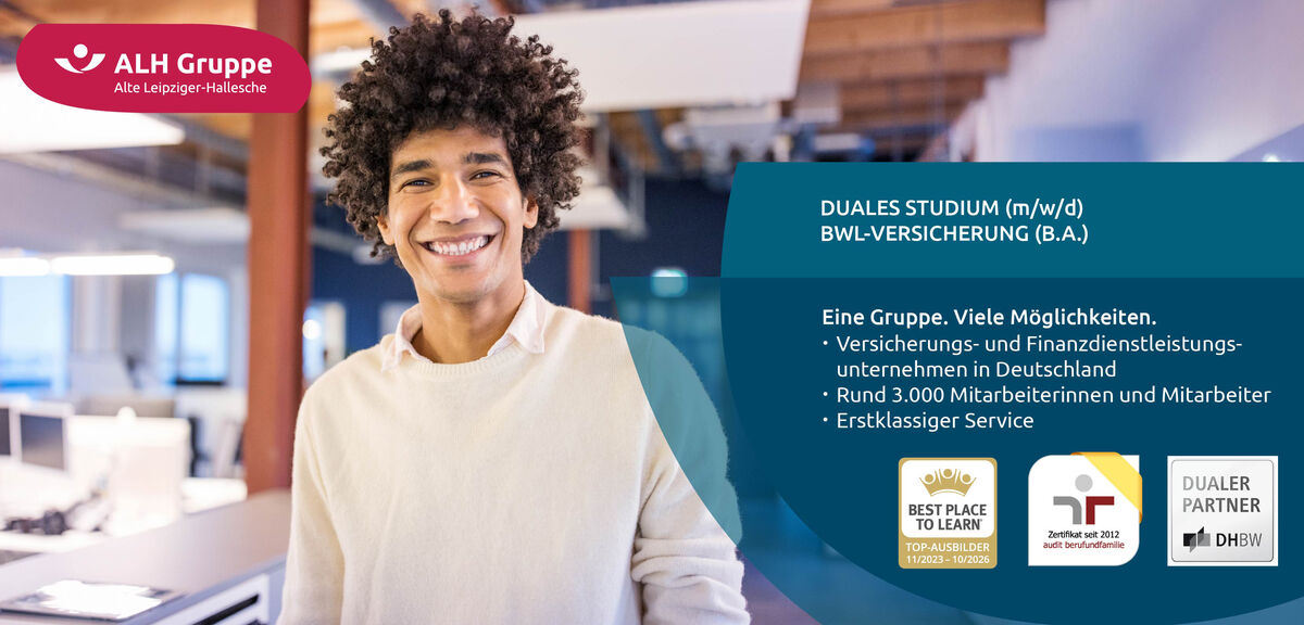 Duales Studium (m/w/d) BWL-Versicherung (B.A.)