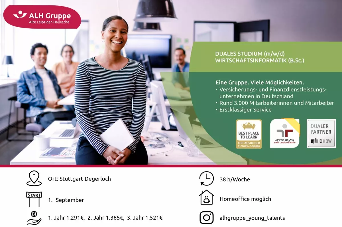 Duales Studium (m/w/d) Wirtschaftsinformatik (B.Sc.)