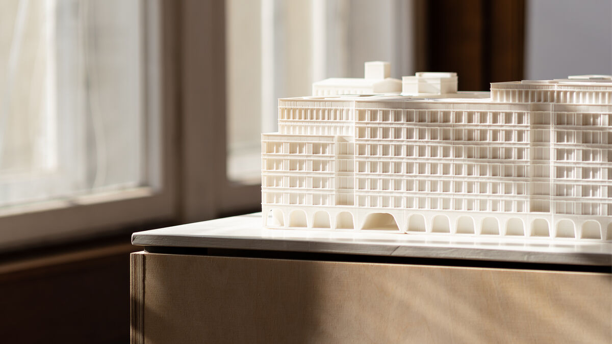 Model für die Ausstellung 