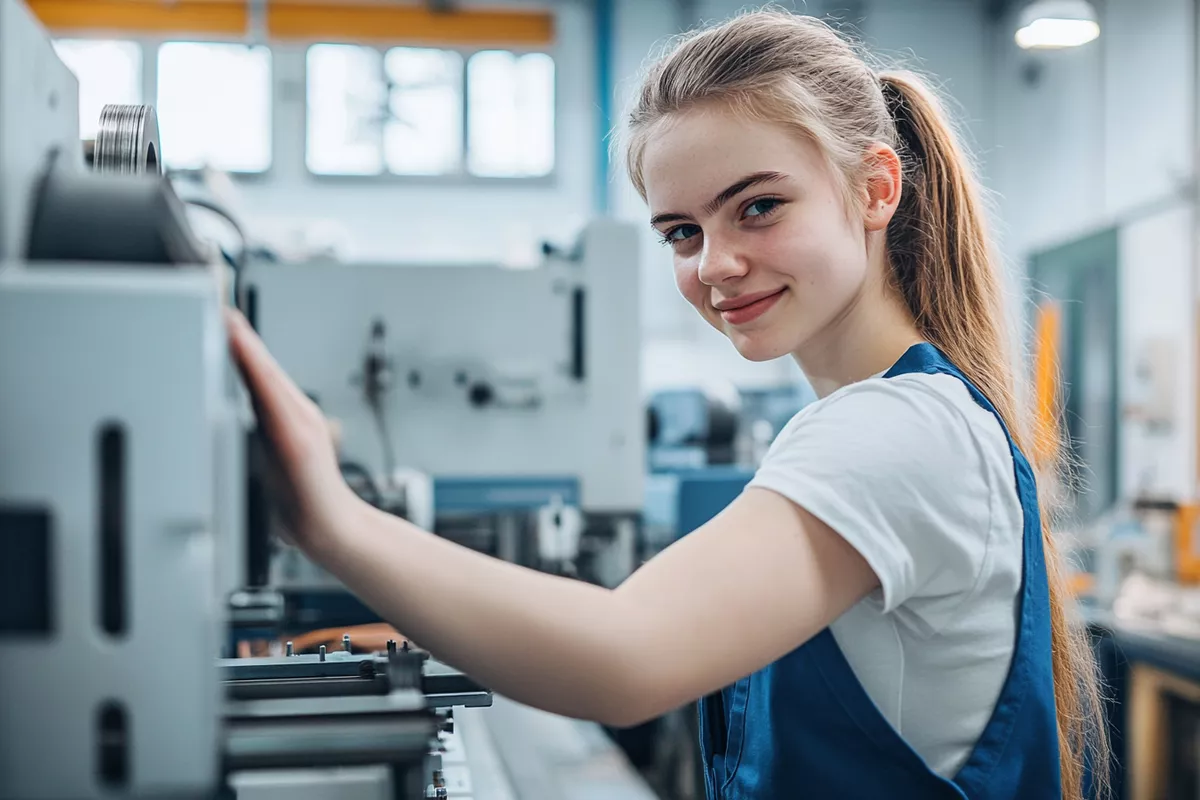Mechatronikerin startet in den Tag