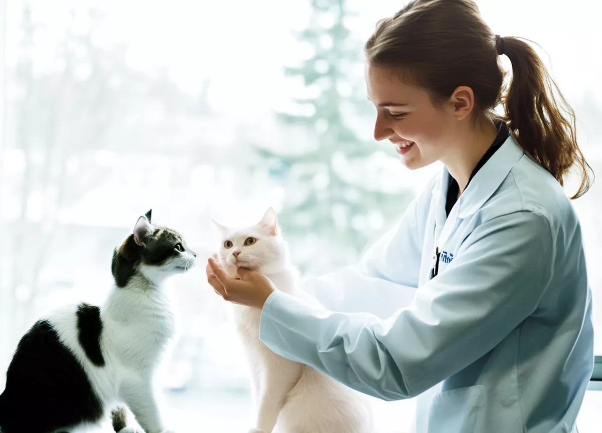 Katzen sind die ersten Patienten in der Praxis
