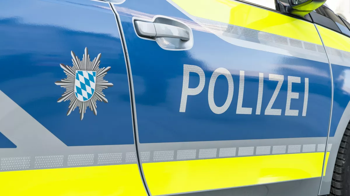 Polizeiauto im Dienst.