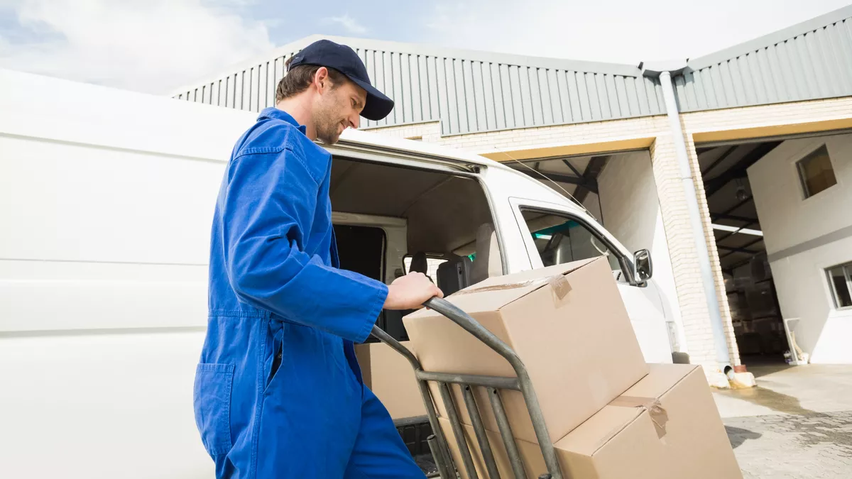 Servicefahrer bei der Arbeit.