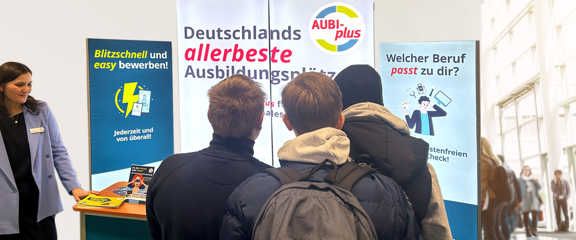 Beim gesamten Übergang von der Schule in den Beruf werden Ausbildungsinteressierte von AUBI-plus begleitet..