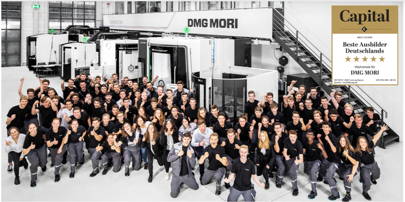 Zum dritten Mal in Folge gehört DMG MORI zu den besten Ausbildern in Deutschland. DYNAMIC . EXCELLENCE