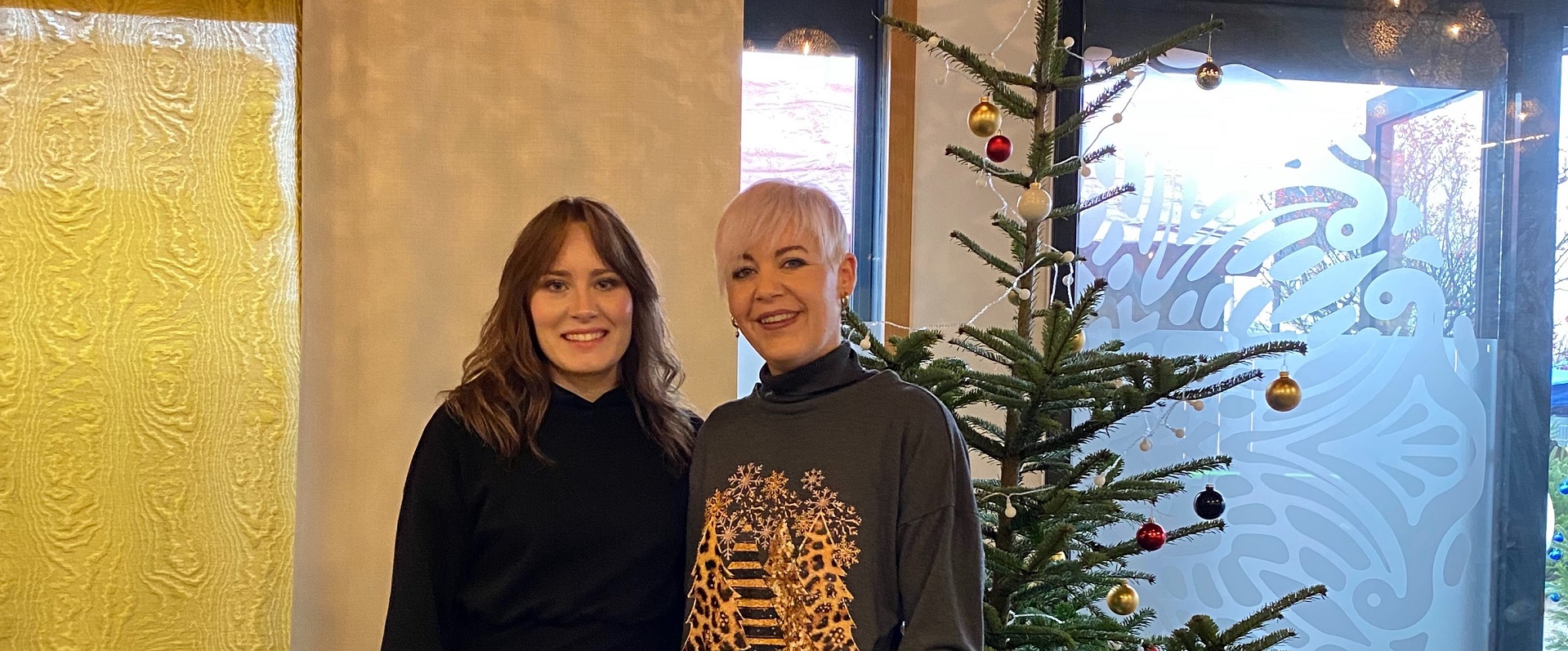 Die beiden Interviewpartnerinnen Adrienne Baumann (links) und Fabienne Bauer