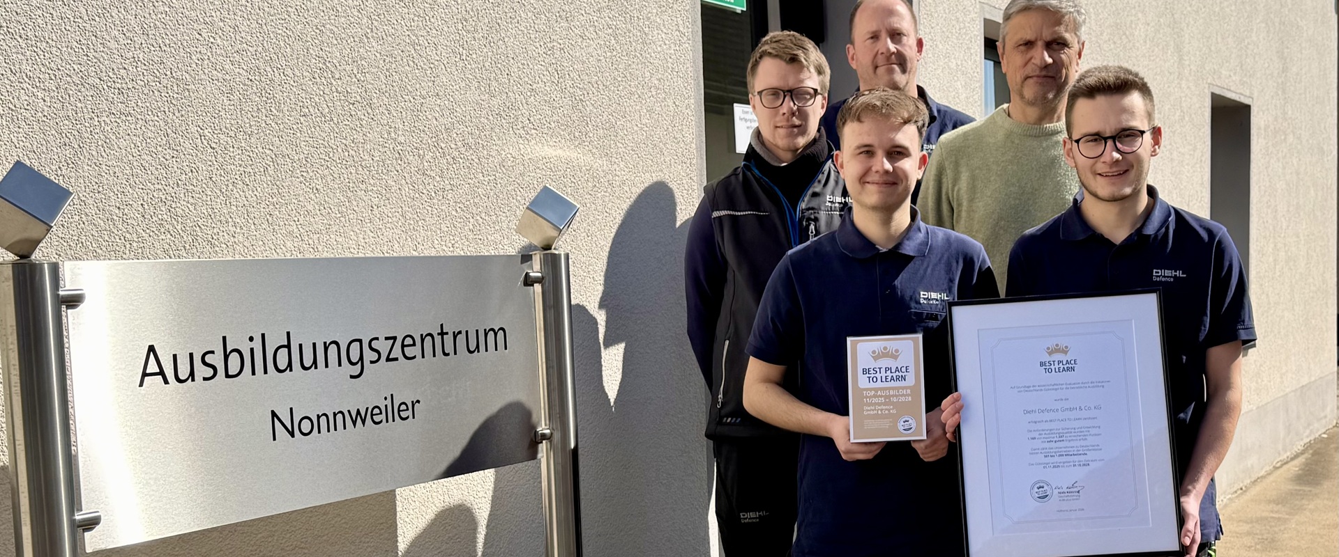 Das gesamte Team von Diehl Defence freut sich über die Zertifizierung.