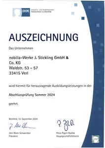 nobilia-Werke J. Stickling GmbH & Co. KG - Abschlussprüfung Sommer 2024