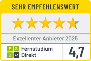 IST-Studieninstitut und IST-Hochschule für Management - Siegel - Sehr Empfehlenswert Exzellenter Anbieter 2025
