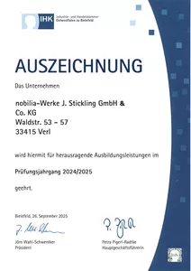 nobilia-Werke J. Stickling GmbH & Co. KG - Prüfungsjahrgang 2024/2025