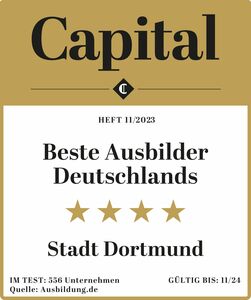 Stadt Dortmund - Auszeichnung Beste Ausbilder Deutschlands