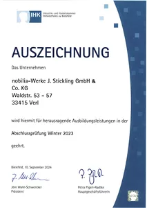 nobilia-Werke J. Stickling GmbH & Co. KG - Abschlussprüfung Winter 2023