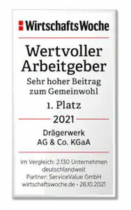 Platz 1 Wertvoller Arbeitgeber WirtschaftsWoche 2021