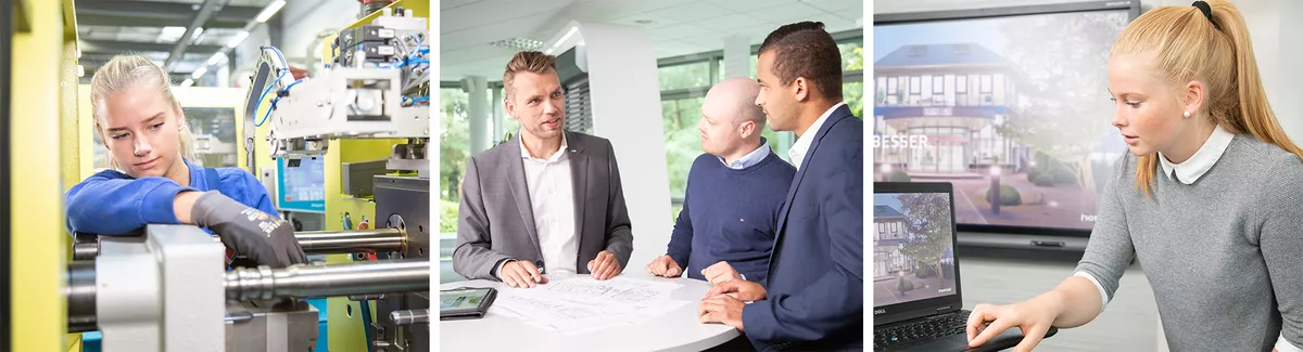 heroal Mitarbeiterinnen und Mitarbeiter bei ihrer Arbeit